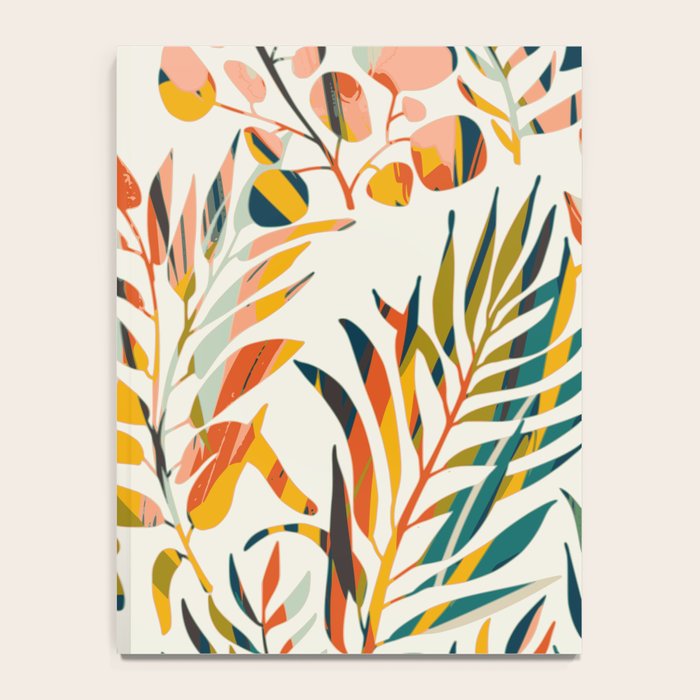 colorful leaves pattern Notebook Gallery Image 4