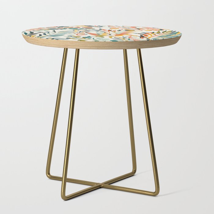 colorful leaves pattern Side Table Gallery Image 1