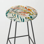 colorful leaves pattern Stool Gallery Image 2