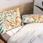 colorful leaves pattern Pillow Sham Gallery Image 2