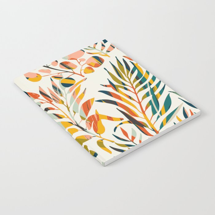 colorful leaves pattern Notebook Gallery Image 2