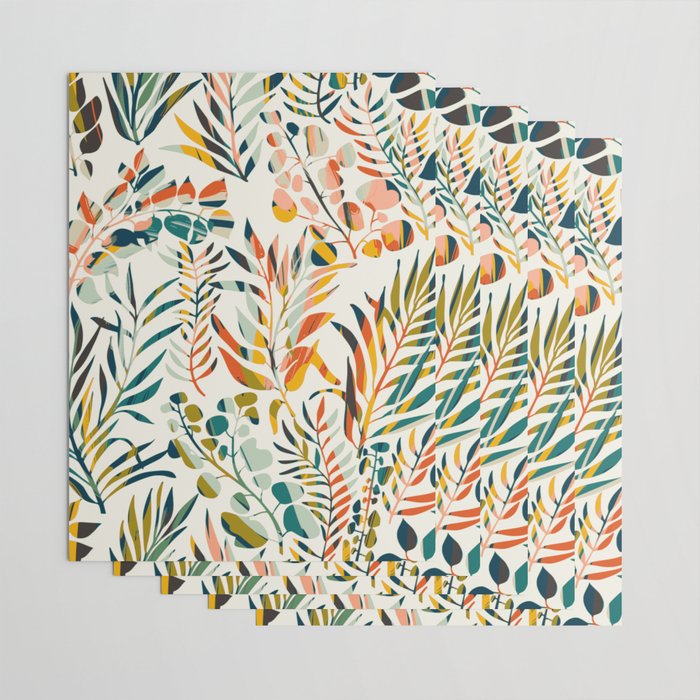 colorful leaves pattern Wrapping Paper Gallery Image 3