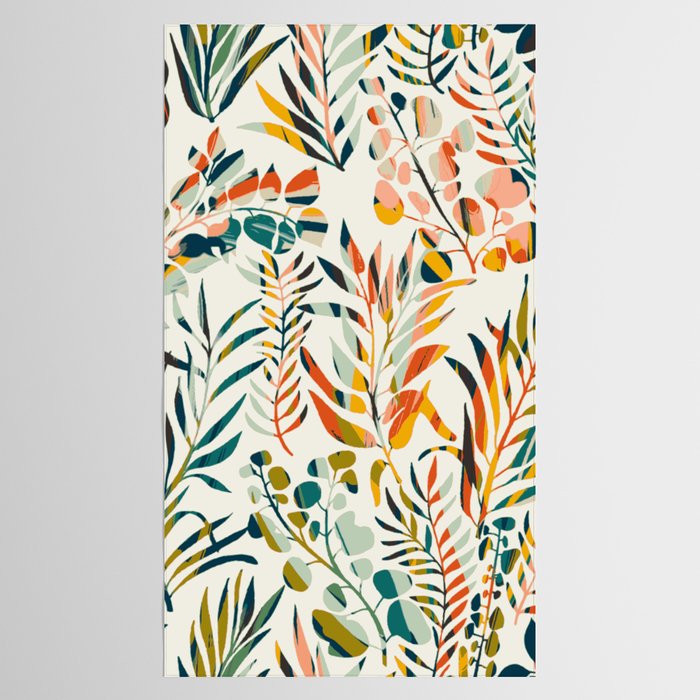 colorful leaves pattern Tablecloth Gallery Image 2