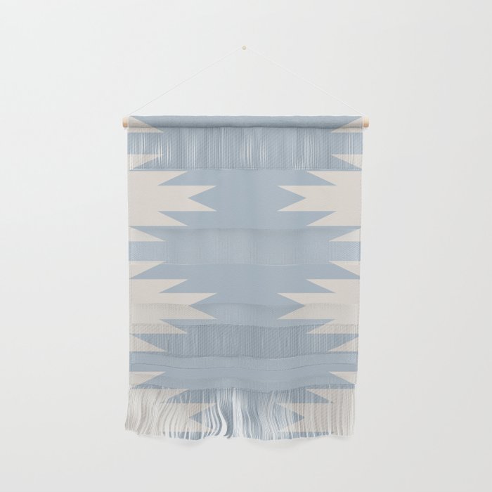 Geometric Southwestern Minimalism - Soft Sky Blue Wall Hanging Gallery Image 1