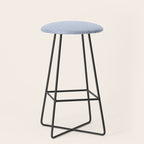 linen textured stripes - coastal blue Stool Gallery Image 1