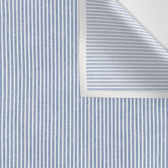 linen textured stripes - coastal blue Wall Tapestry Gallery Image 3