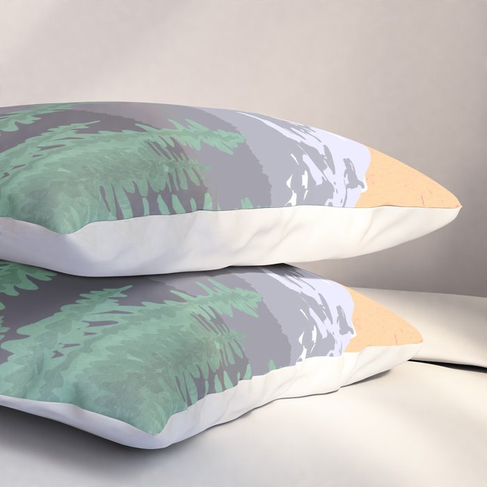 Mount Rainier National Park, Vintage Style Pillow Sham Gallery Image 3