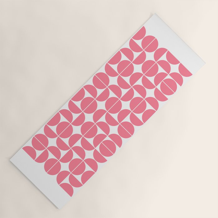 Mid Century Modern Geometric 04 Pink Yoga Mat Gallery Image 1