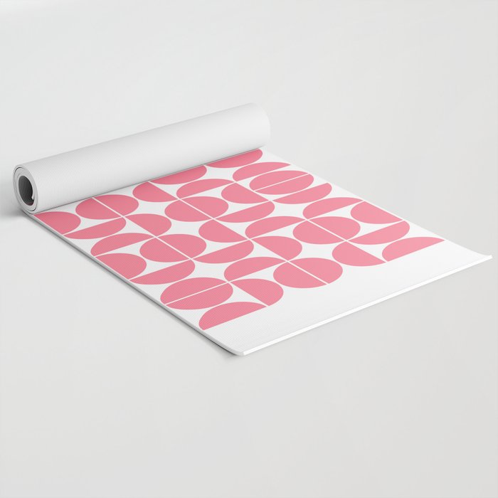 Mid Century Modern Geometric 04 Pink Yoga Mat Gallery Image 2