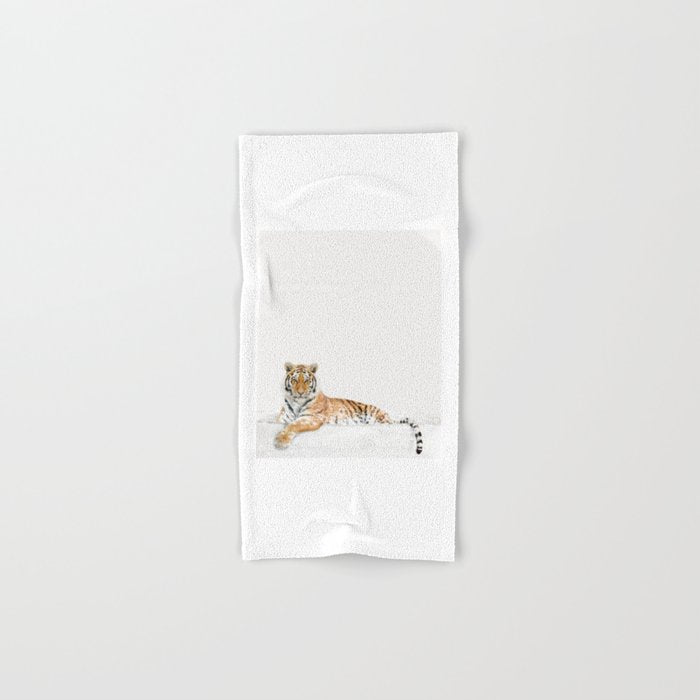 Tiger in a Bathtub, Tiger Taking a Bath, Tiger Bathing, Whimsy Animal Art Print By Synplus Bath Towel Gallery Image 1
