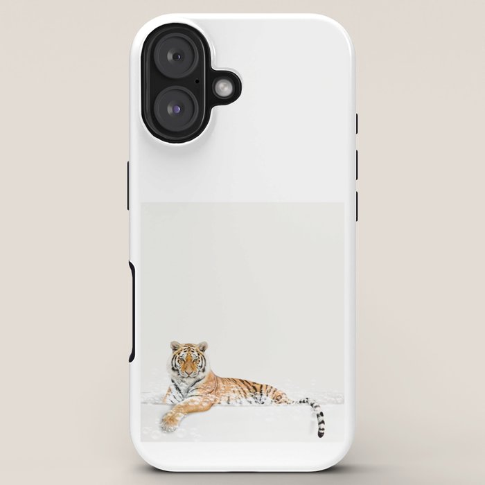Tiger in a Bathtub, Tiger Taking a Bath, Tiger Bathing, Whimsy Animal Art Print By Synplus iPhone Case Gallery Image 5