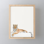 Tiger in a Bathtub, Tiger Taking a Bath, Tiger Bathing, Whimsy Animal Art Print By Synplus Mini Art Print Gallery Image 1