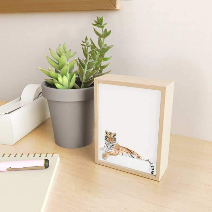 Tiger in a Bathtub, Tiger Taking a Bath, Tiger Bathing, Whimsy Animal Art Print By Synplus Mini Art Print Gallery Image 2