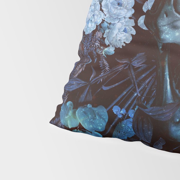 Skull and Flowers Pillow Sham Gallery Image 4