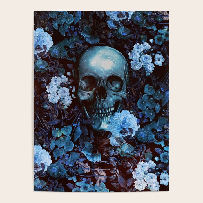 Skull and Flowers Poster Gallery Image 1
