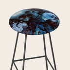 Skull and Flowers Stool Gallery Image 2