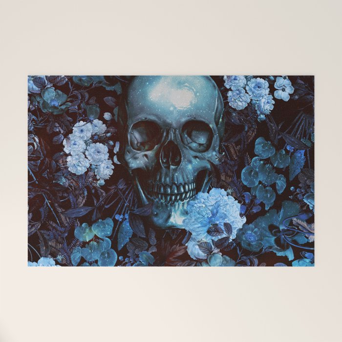 Skull and Flowers Welcome Mat Gallery Image 1