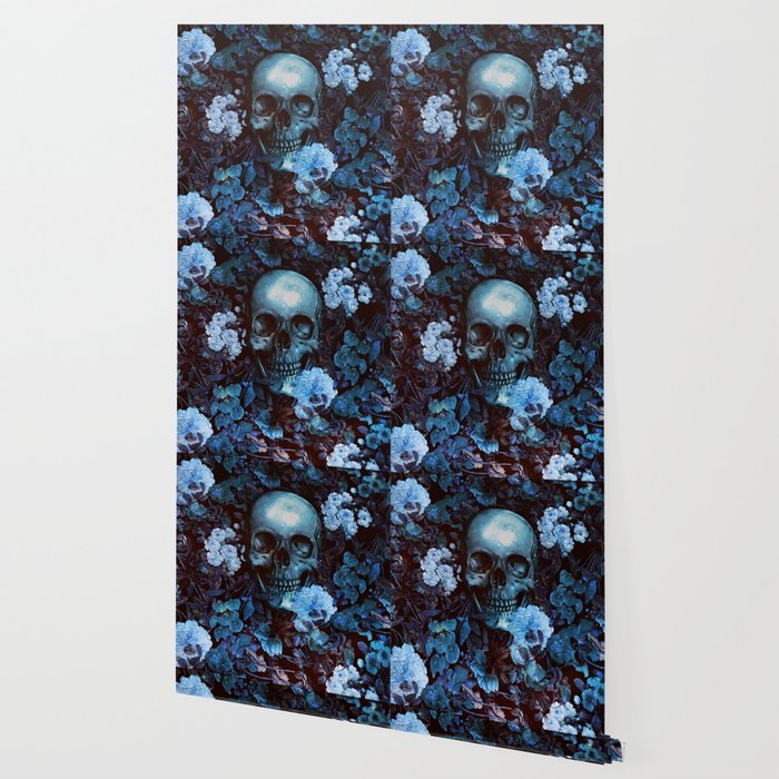 Skull and Flowers Wallpaper Gallery Image 2