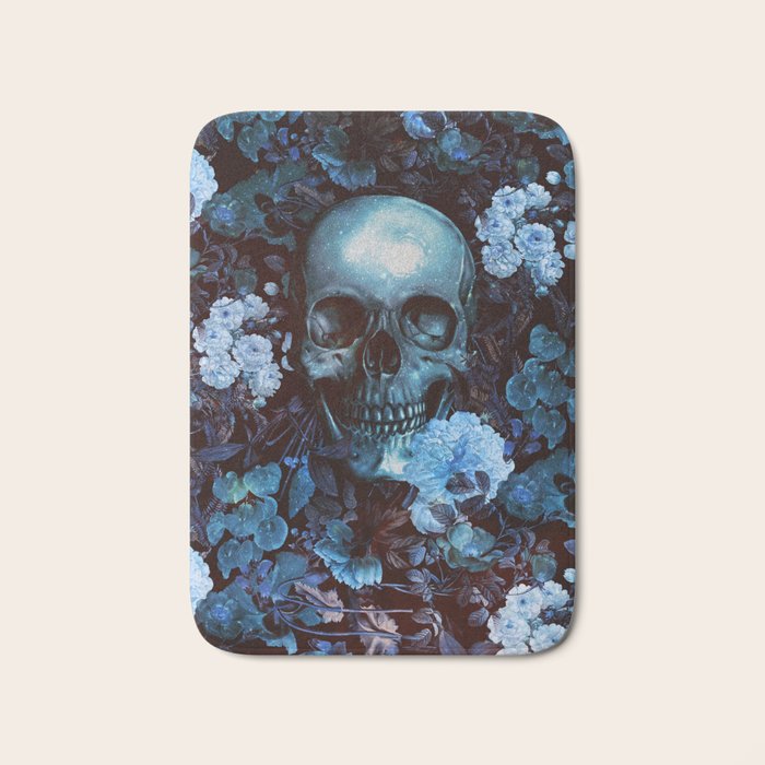 Skull and Flowers Bath Mat Gallery Image 1
