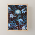 Skull and Flowers Mini Art Print Gallery Image 1