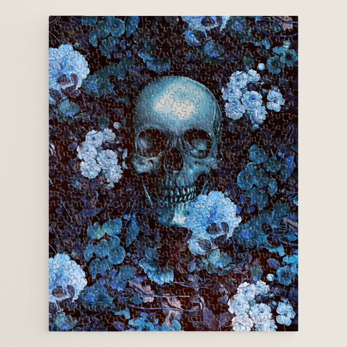 Skull and Flowers Jigsaw Puzzle Gallery Image 1