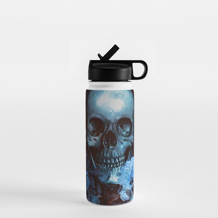 Skull and Flowers Water Bottle Gallery Image 1