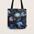 Skull and Flowers Tote Bag Gallery Image 1