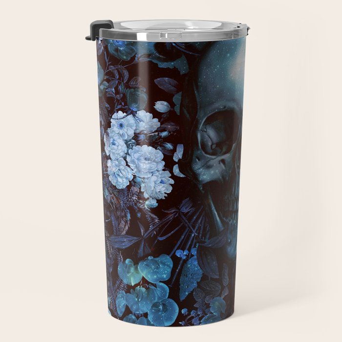 Skull and Flowers Travel Mug Gallery Image 3
