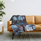 Skull and Flowers Throw Blanket Gallery Image 1