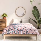 Festive, Floral Prints, Pink and Navy Blue Comforter Gallery Image 3