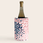 Festive, Floral Prints, Pink and Navy Blue Wine Chiller Gallery Image 1