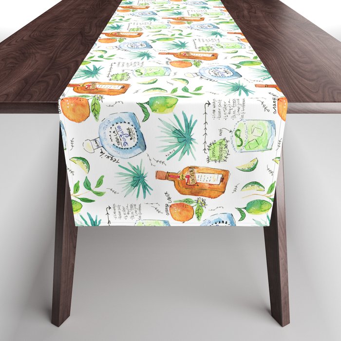 Classic Margarita Cocktail Recipe Table Runner Gallery Image 1