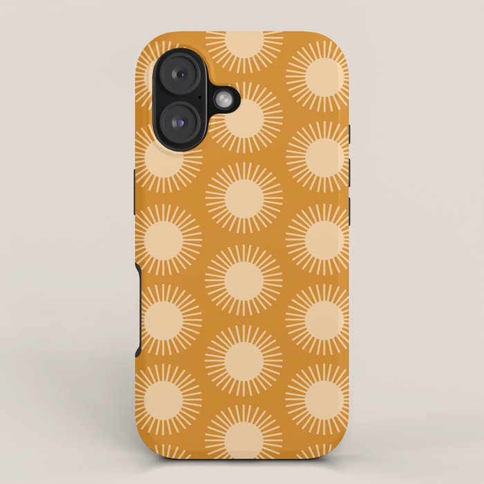 Boho Summer Sun Pattern II Desert Orange iPhone Case Gallery Image 1