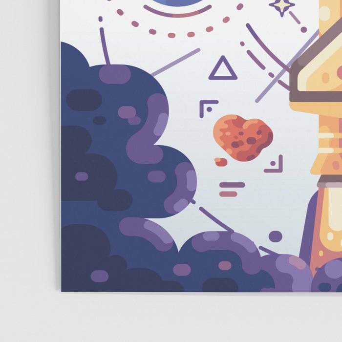 Space Rocket with Planets Poster Gallery Image 3