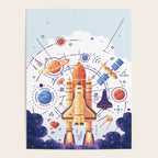 Space Rocket with Planets Poster Gallery Image 4