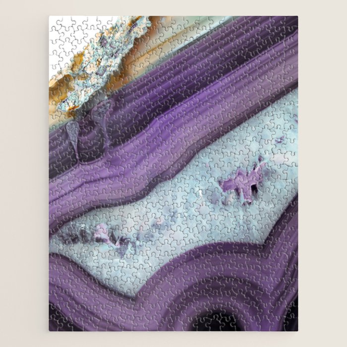 Purple Agate Slice Jigsaw Puzzle Gallery Image 1