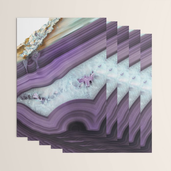 Purple Agate Slice Wrapping Paper Gallery Image 3
