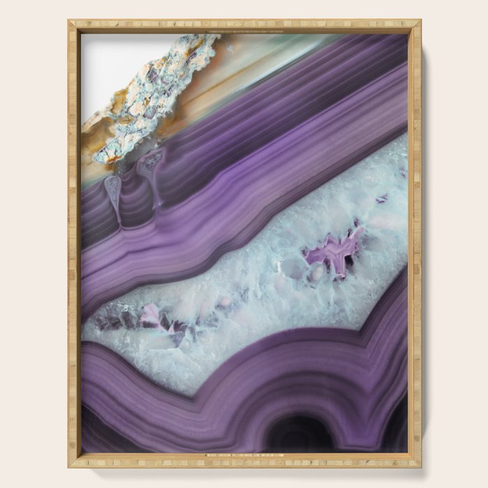 Purple Agate Slice Serving Tray Gallery Image 1