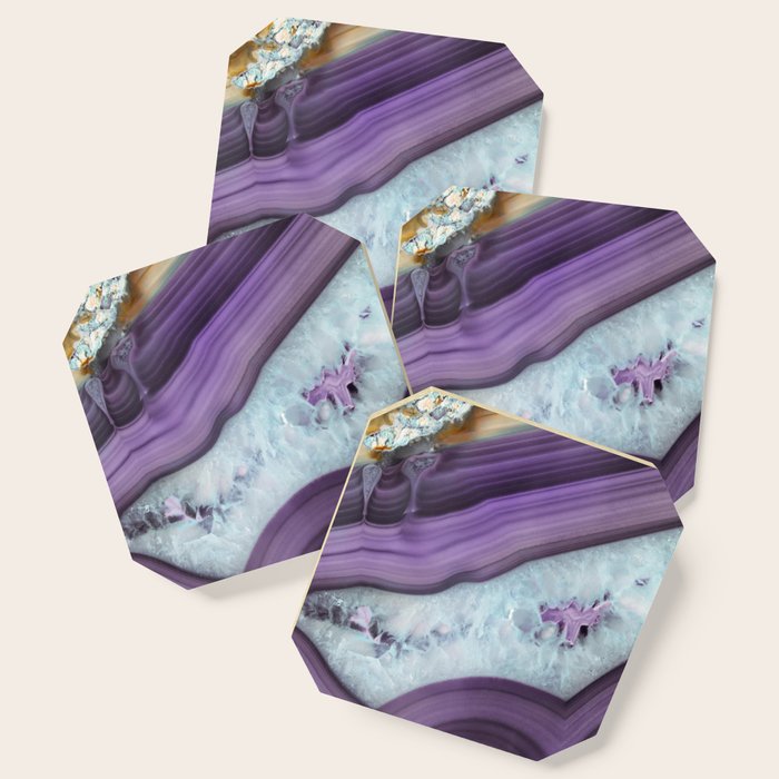 Purple Agate Slice Coaster Gallery Image 1