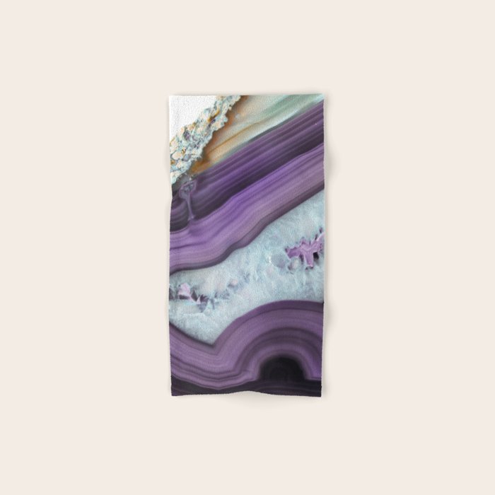 Purple Agate Slice Bath Towel Gallery Image 1