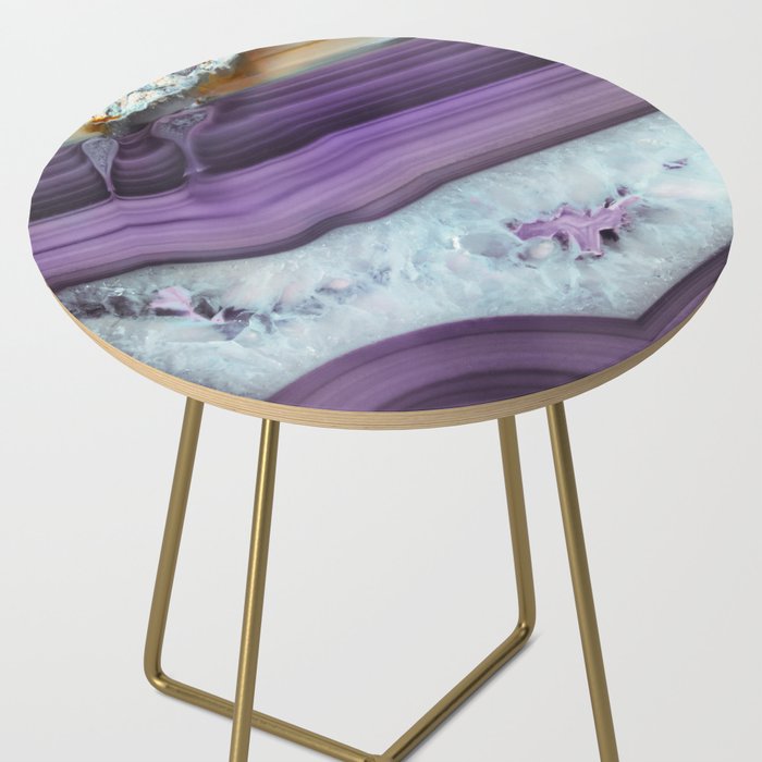 Purple Agate Slice Side Table Gallery Image 2