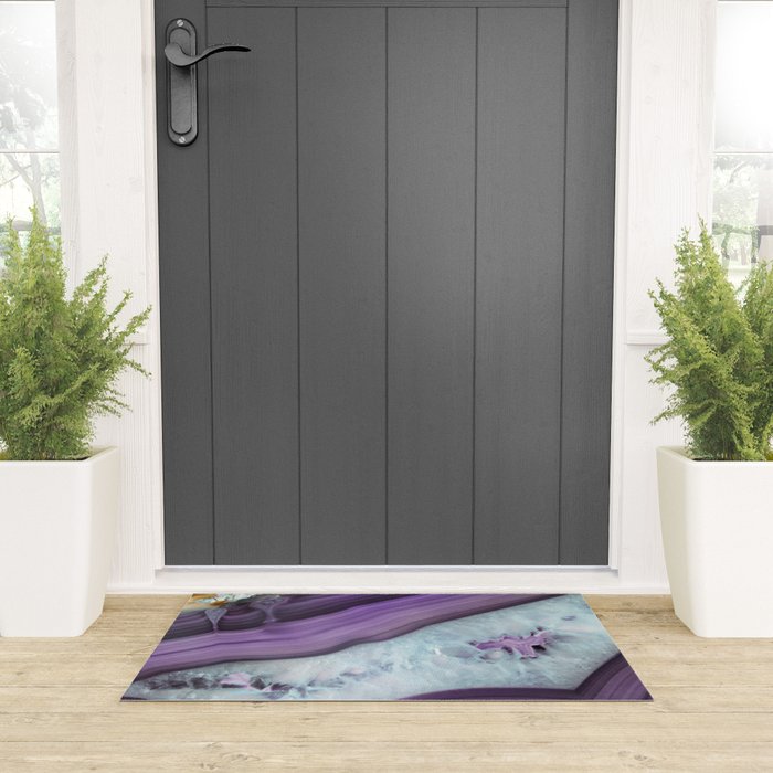 Purple Agate Slice Welcome Mat Gallery Image 3