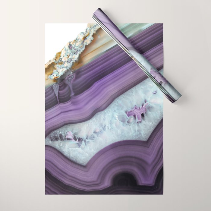 Purple Agate Slice Wrapping Paper Gallery Image 1