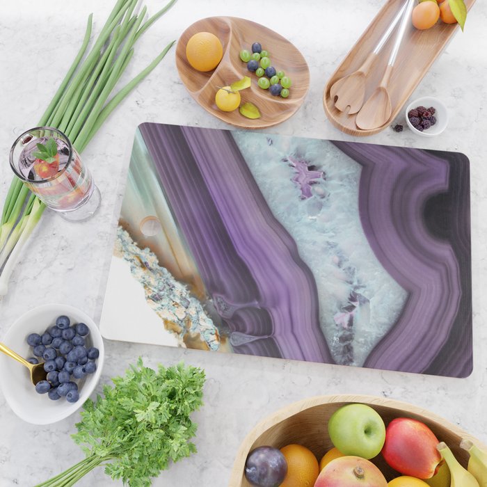 Purple Agate Slice Cutting Board Gallery Image 2