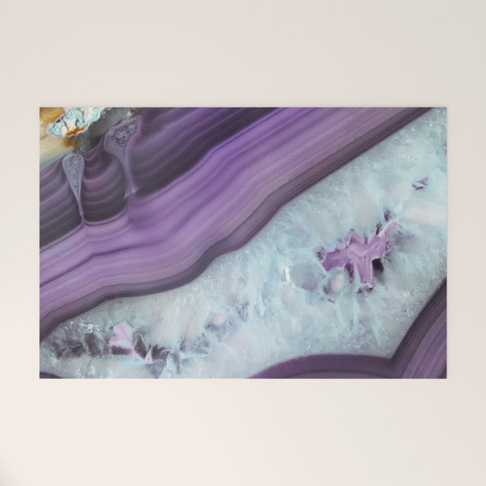 Purple Agate Slice Welcome Mat Gallery Image 1