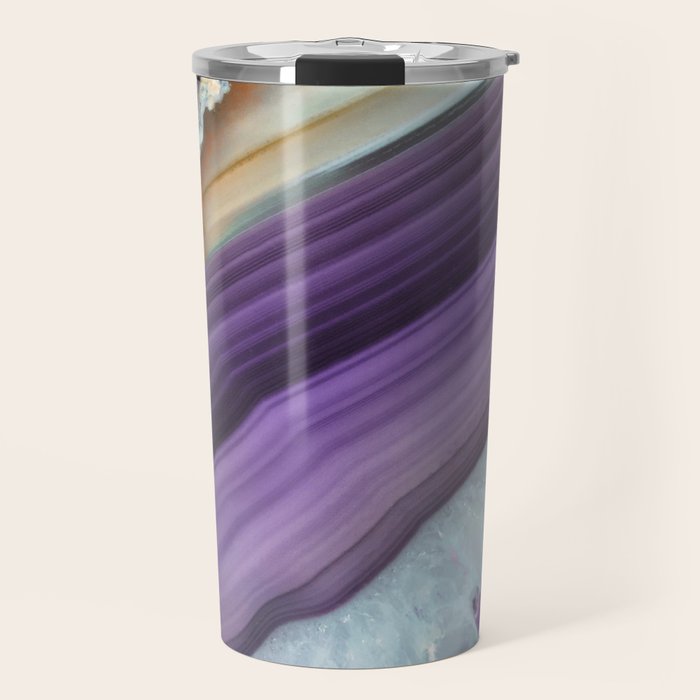 Purple Agate Slice Travel Mug Gallery Image 1