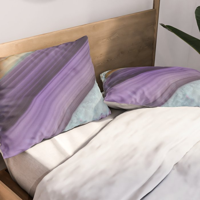 Purple Agate Slice Pillow Sham Gallery Image 2