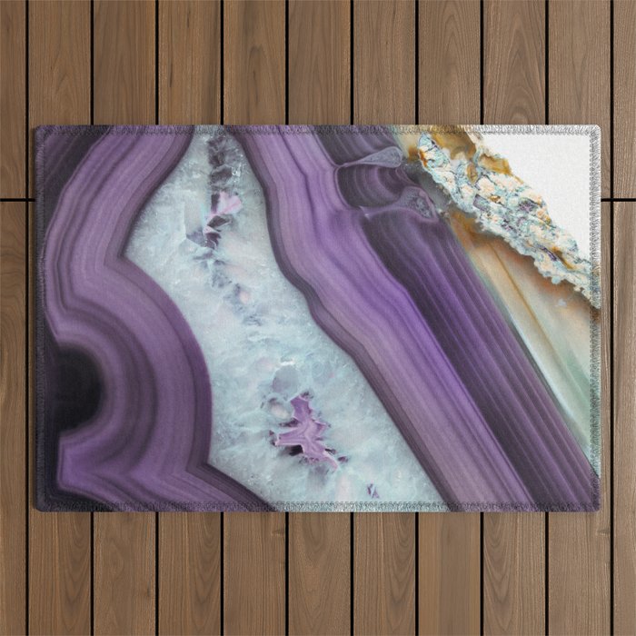 Purple Agate Slice Outdoor Rug Gallery Image 1