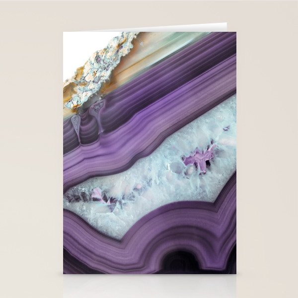 Purple Agate Slice Stationery Card Gallery Image 2