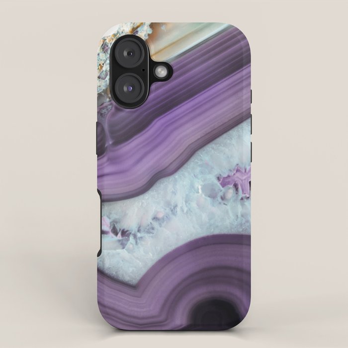 Purple Agate Slice iPhone Case Gallery Image 1